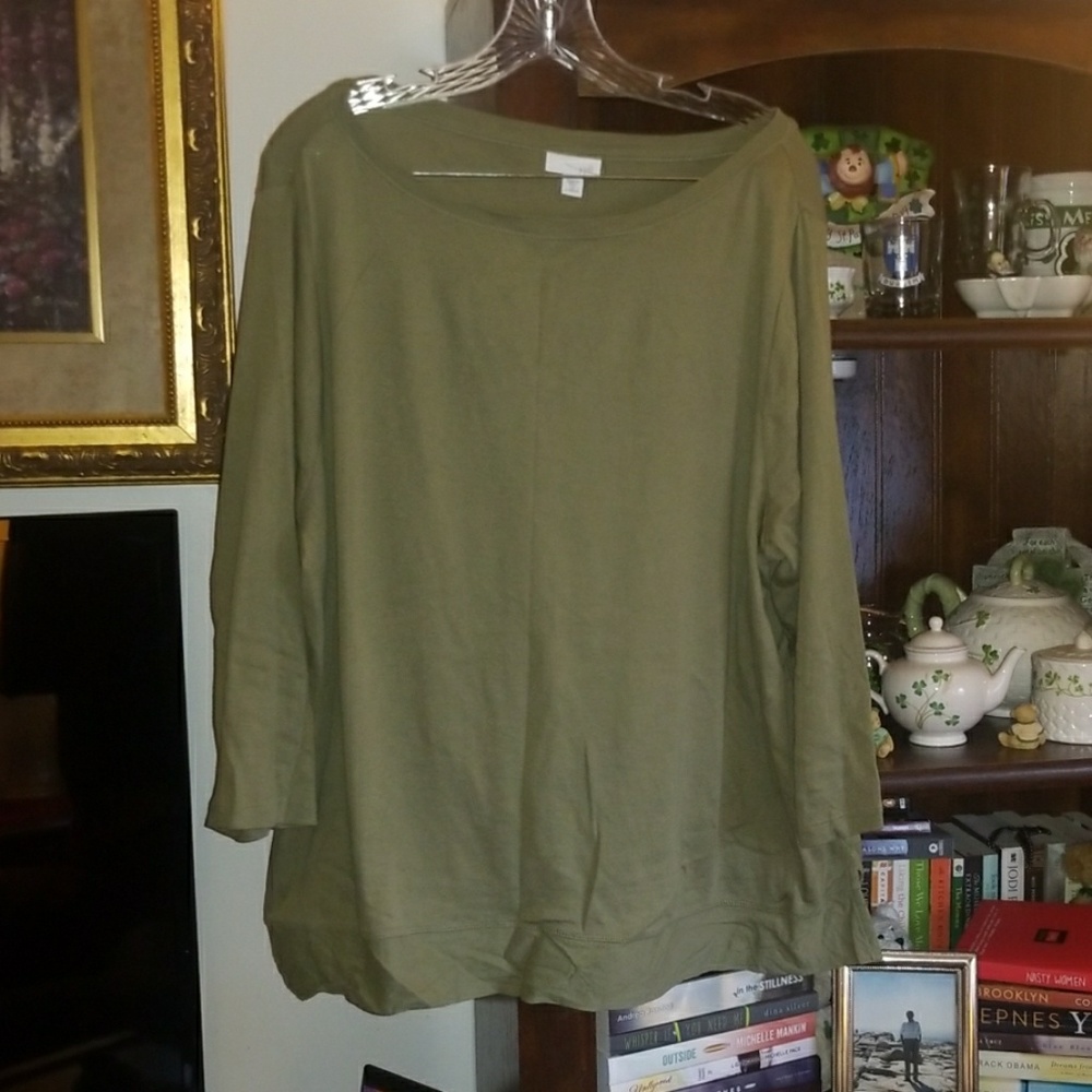 J.Jill olive green top
